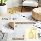 Carmen Dimmable Floor Lamp with 3 Hanging Wire Lampshades-Gold