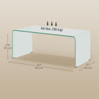 Sage Glass Coffee Table