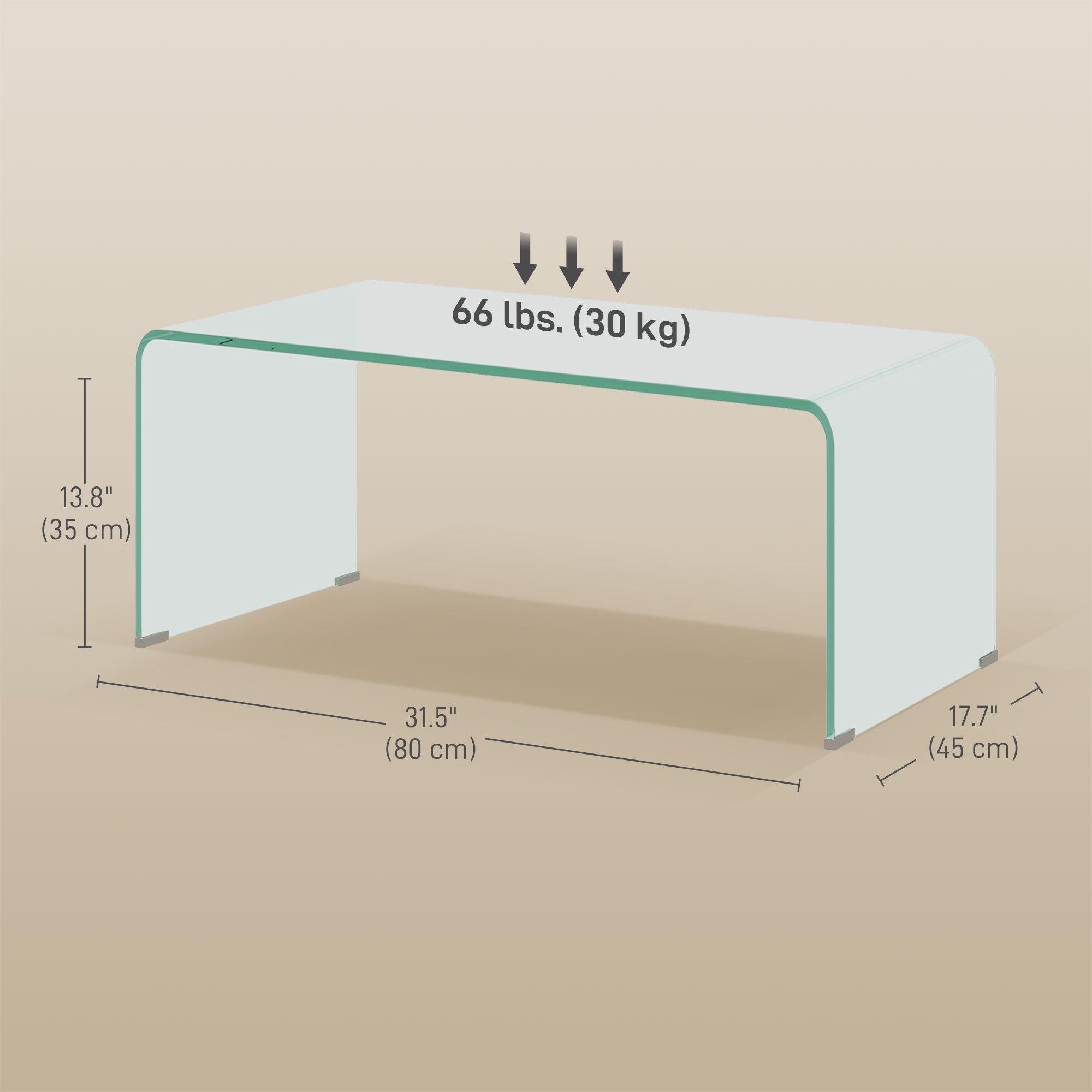 Sage Glass Coffee Table