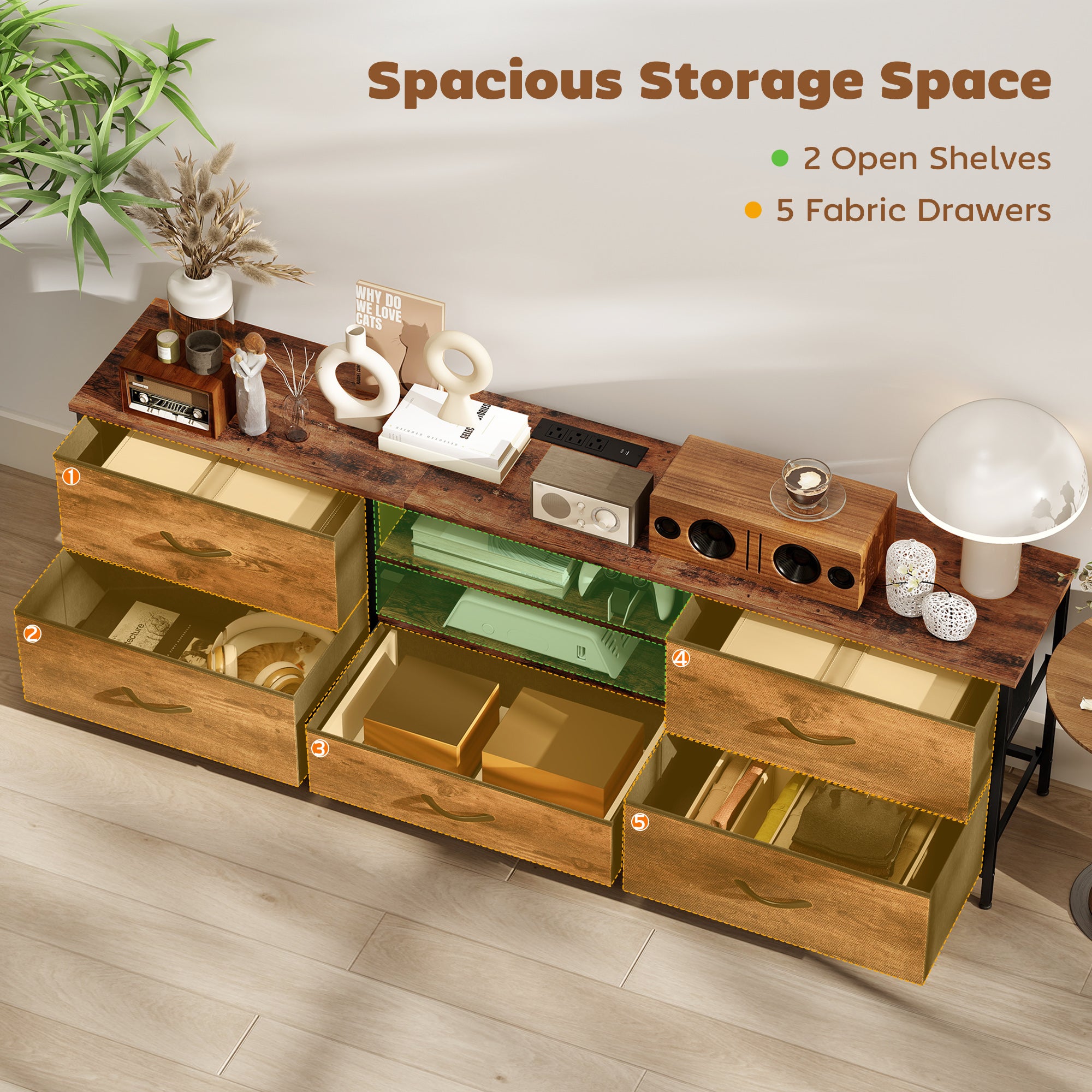  Industrial TV Console with Charging Station