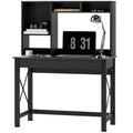  Home Office Table with Storage Shelves