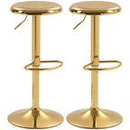 Canmore Modern Adjustable Counter/Bar Stools with Swivel-Set of 2-Gold