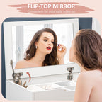 Alice Vanity Set with Flip Top Mirror