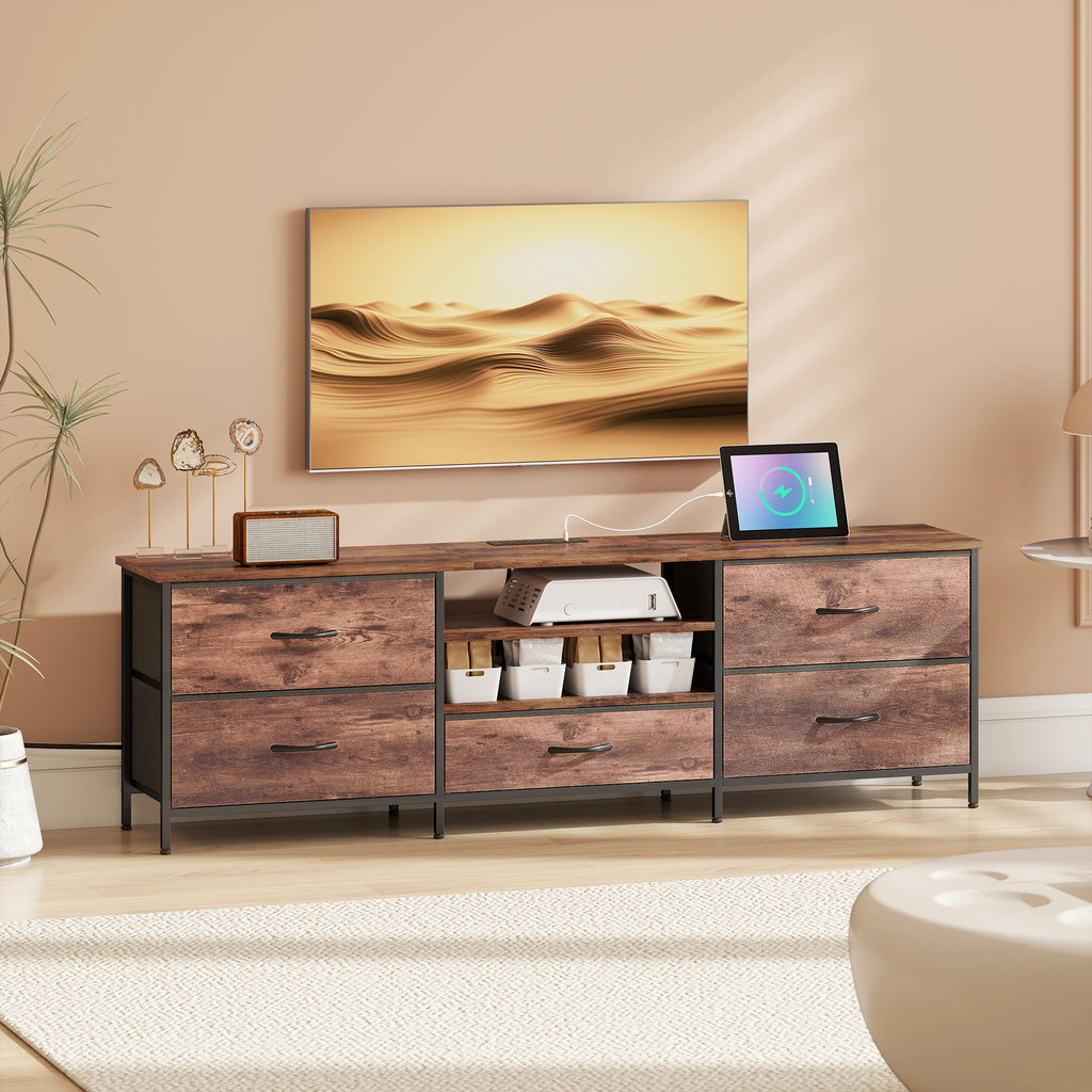  Industrial TV Console with Charging Station