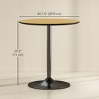  Modern Small Dining Table with Wood Veneer