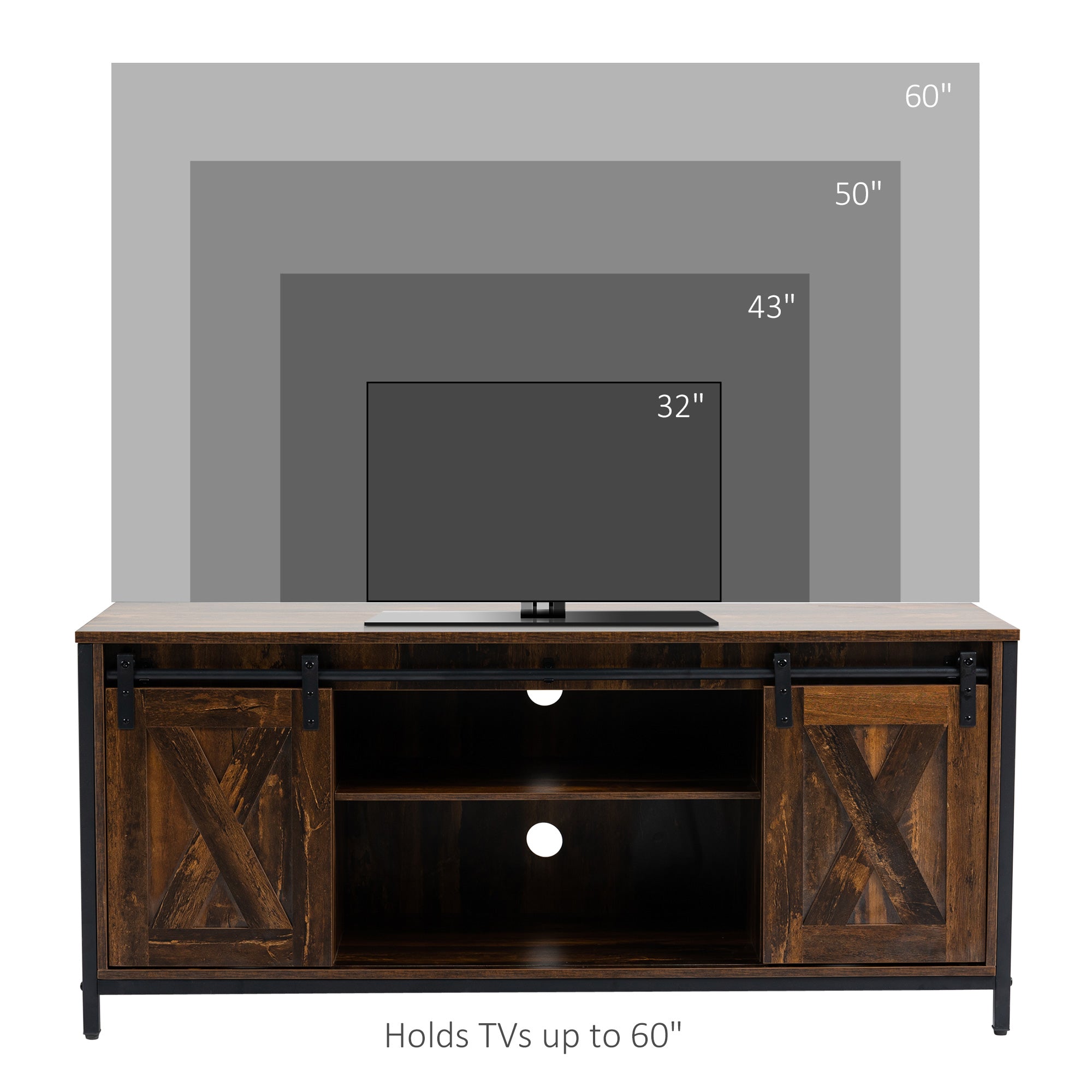 Easton Industrial TV Stand for TVs up to 60