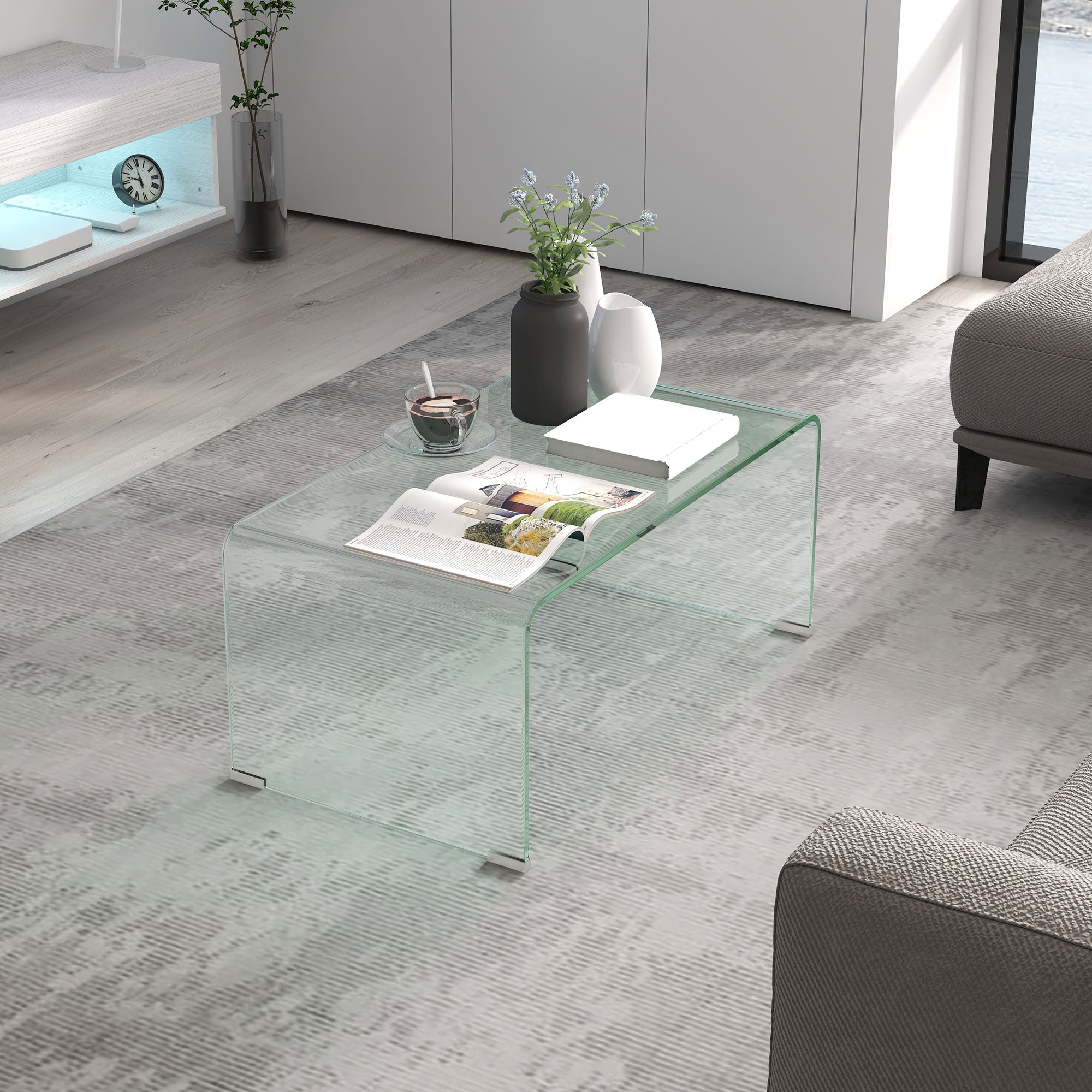 Sage Glass Coffee Table