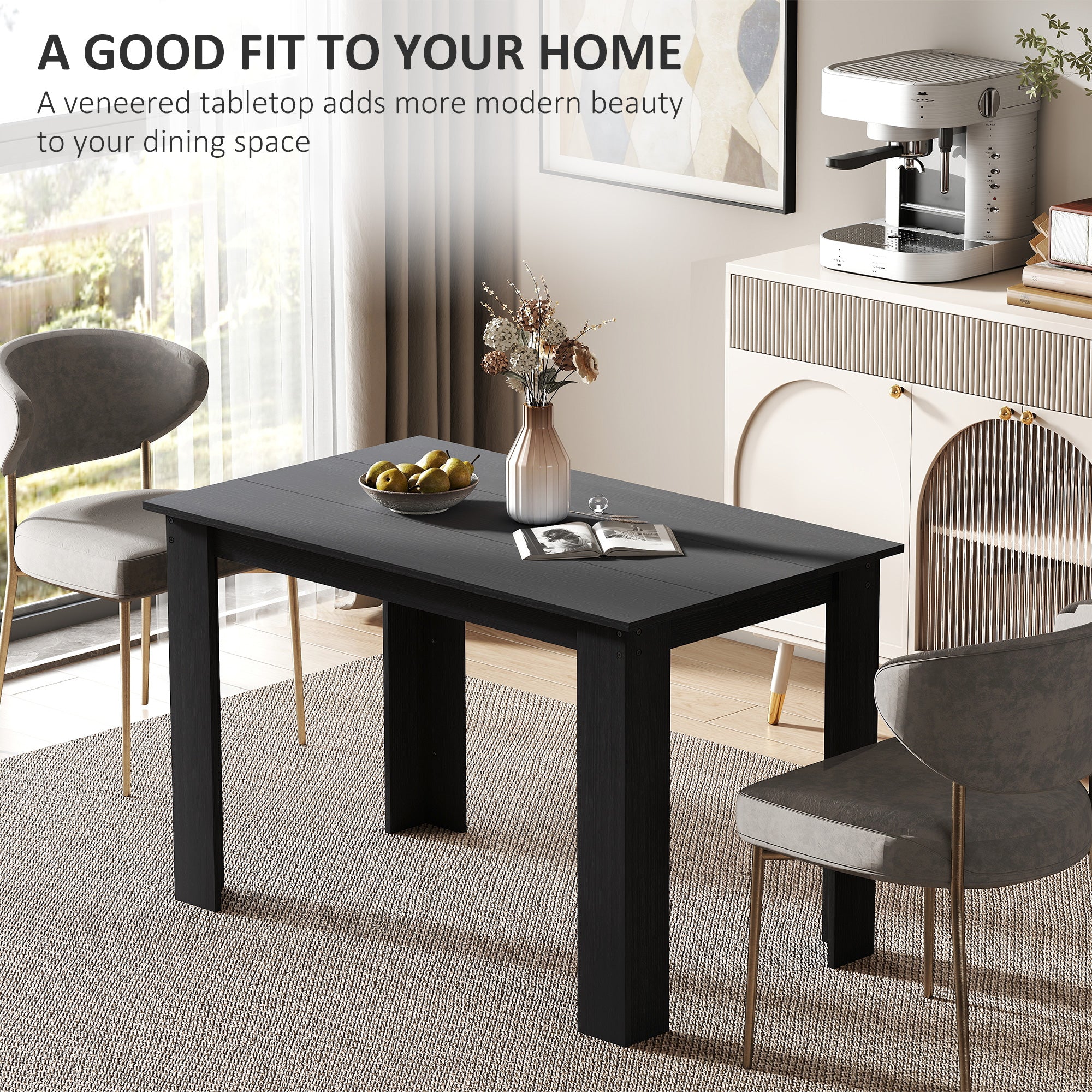Dining Table with Wood Effect 