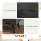 Willow Modern Nightstand with 2 Drawers, Bed End Table with Solid Wood Legs for Bedroom