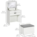 Alice Vanity Set with Flip Top Mirror