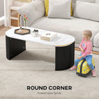 Modern Marble-Effect Living Room Table 