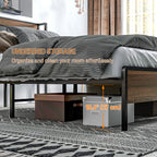 Robin Full Size Bed Frame with Charging Station