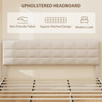 Harper King Size Bed Frame with Upholstered Headboard