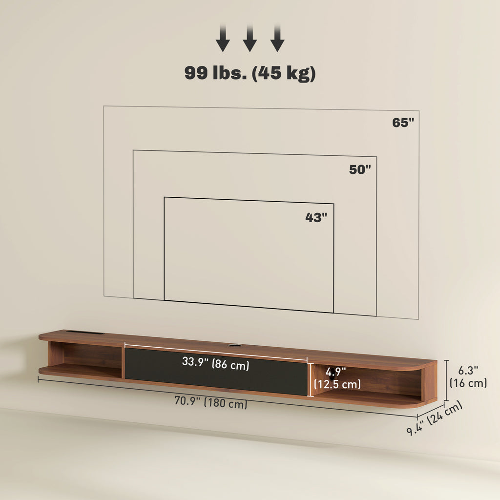  Floating TV Stand for TVs up to 75 Inch