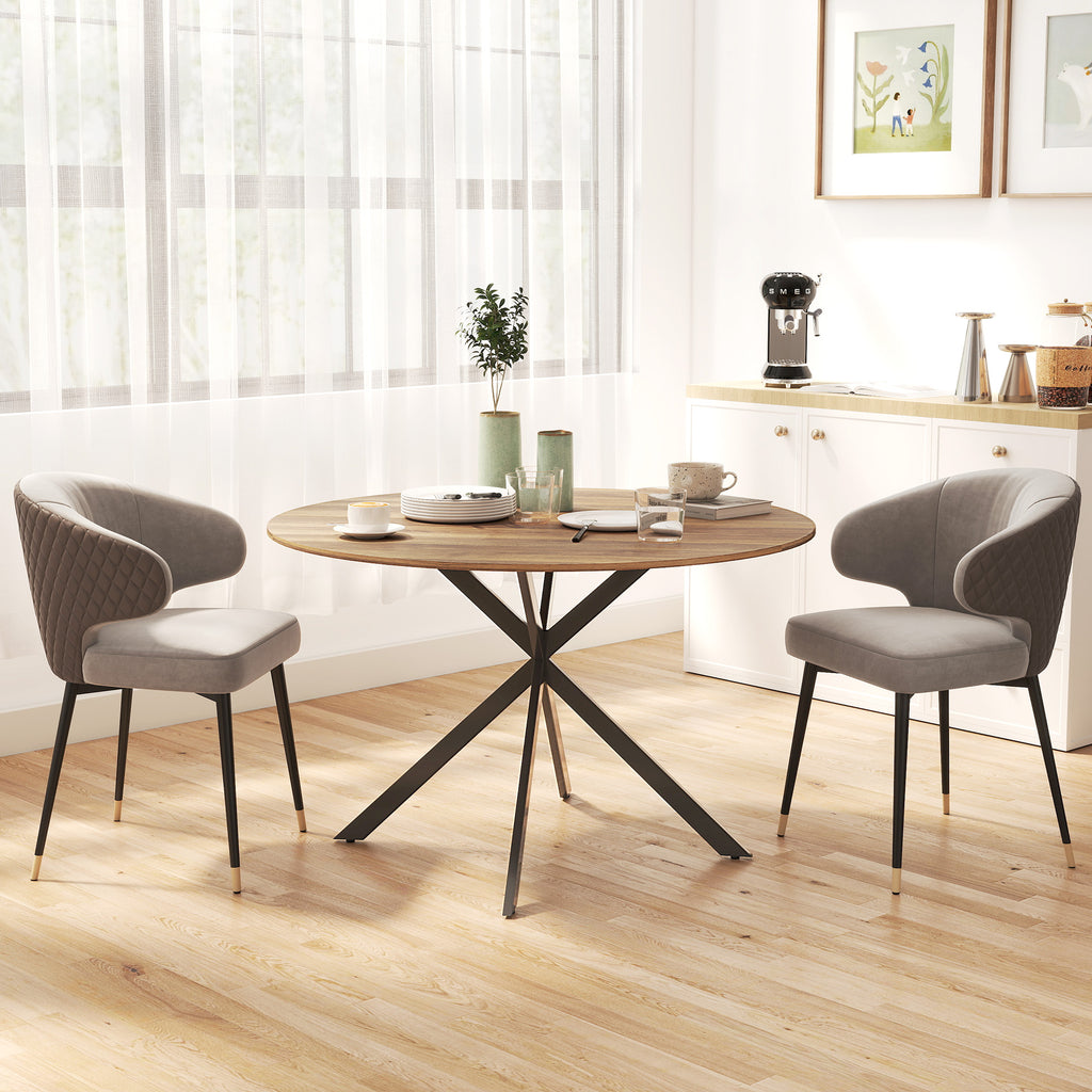  Industrial Dining Table with Steel Legs for Dining Room