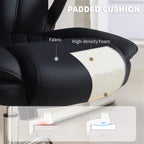 Hayden Executive Office Chair, Desk Chair with Flip-up Armrest, Diamond Fabric Computer Chair Office, Black