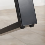 Wave-edged Tabletop and Steel Legs