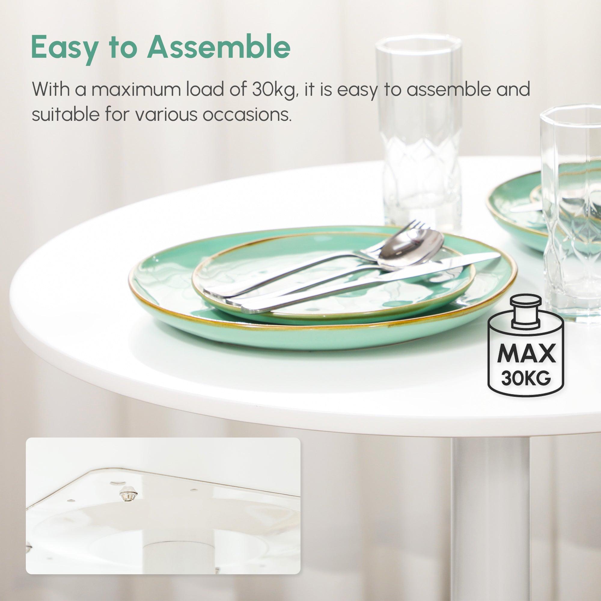 Jan Modern Kitchen Table for 2 people