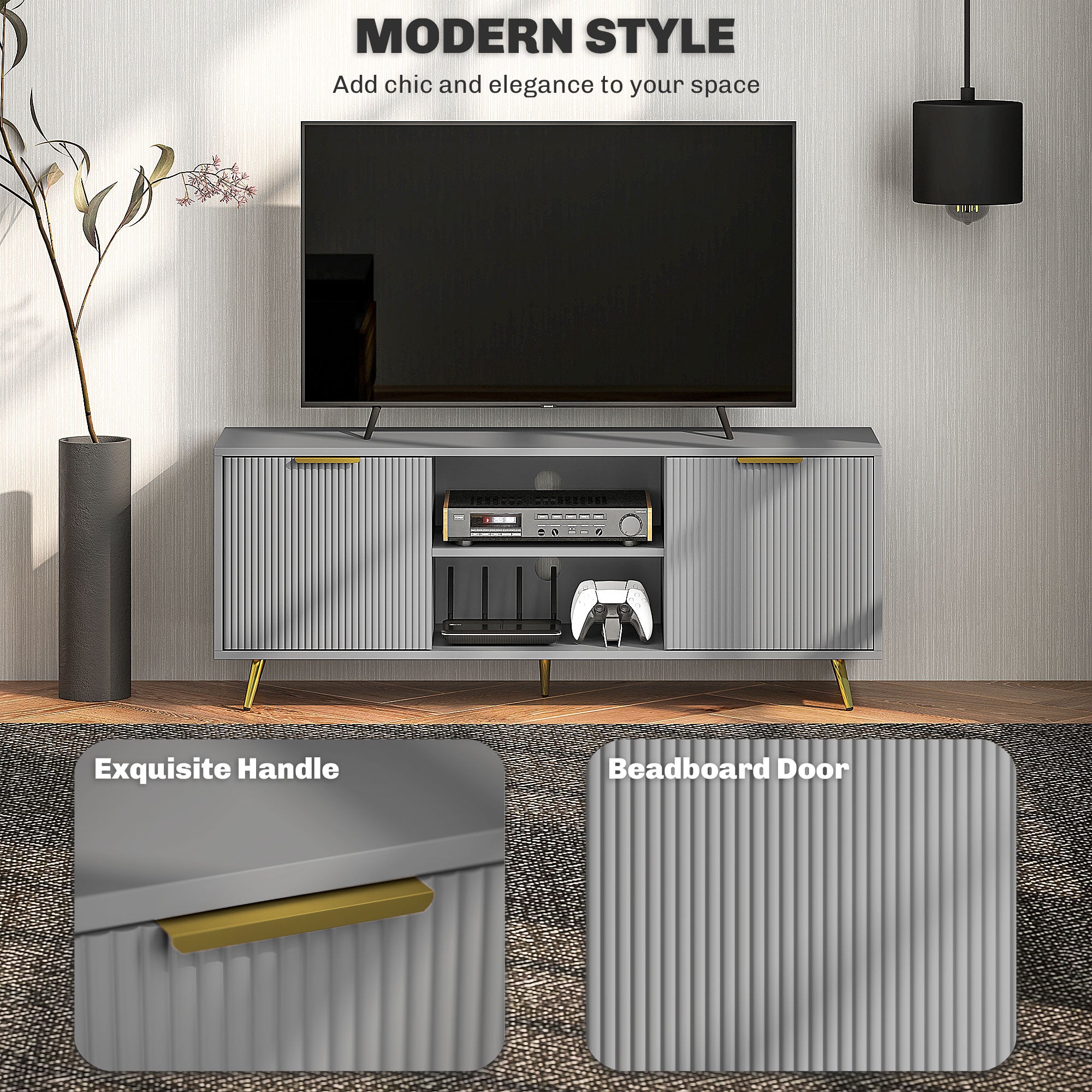 Collins TV Stand with Storage for 55 Inch TV