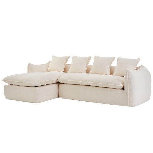 SpaceLux Oversized 3 Seater Sectional in Beige or Grey