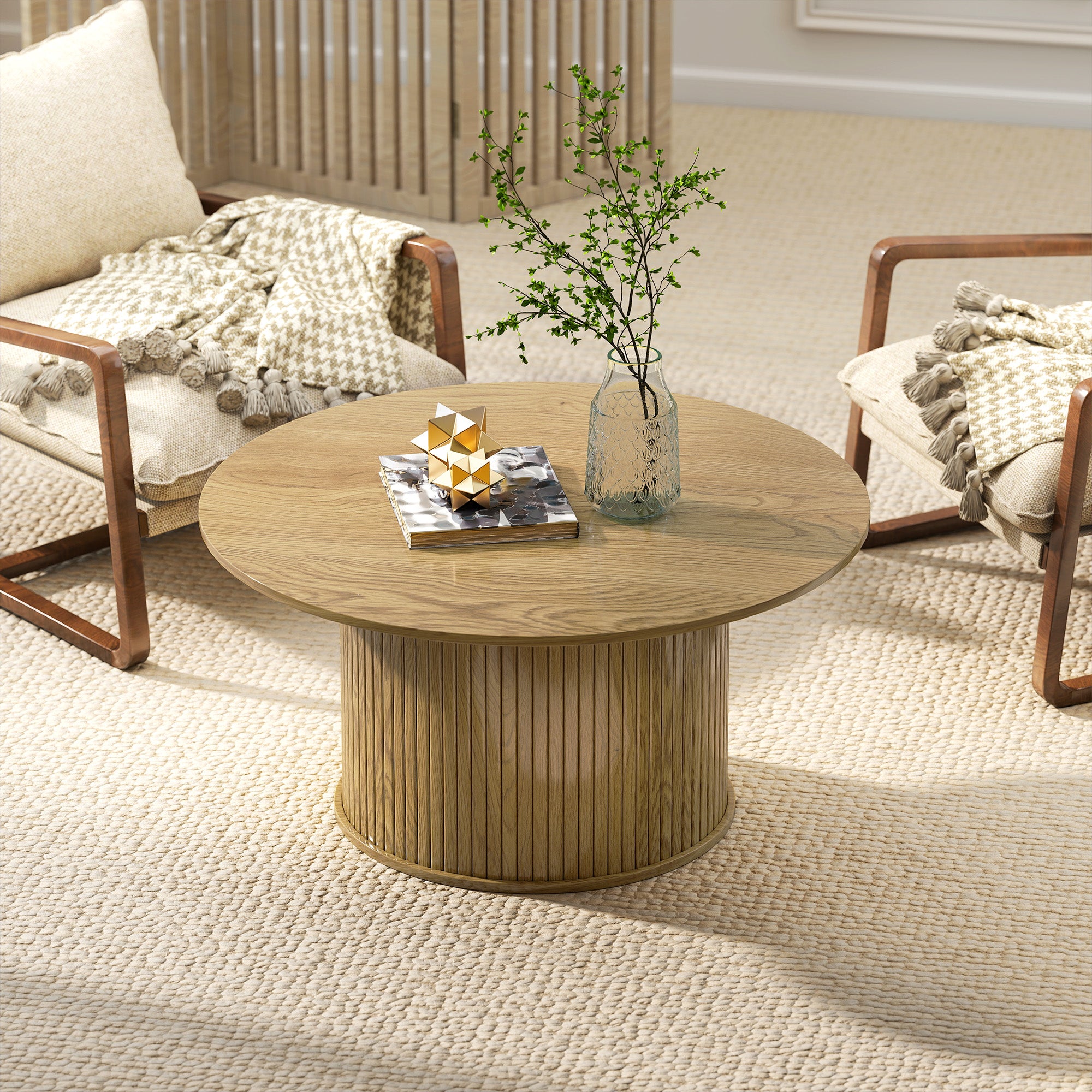 zCedar 31.5 Round Coffee Table Nordic Style