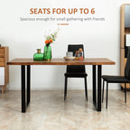 Wave-edged Tabletop and Steel Legs