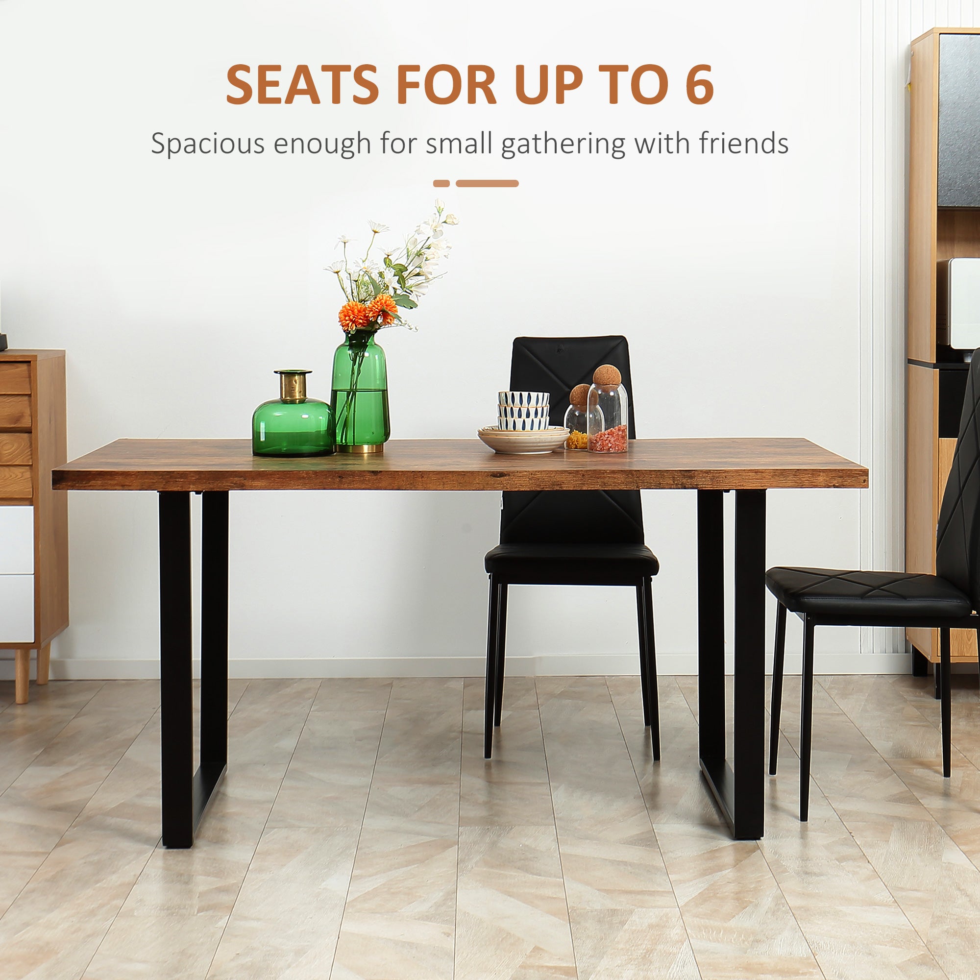 Wave-edged Tabletop and Steel Legs