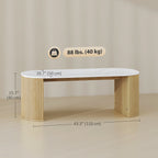 Cameron Coffee Table Modern Marble-Effect Living Room