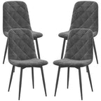 Arbor Dining Chairs Set of 4, Upholstered Dining Room Chairs with Steel Legs, Modern Kitchen Chair for Dining Room, Grey