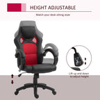Foster Gaming Chair Office Chair Computer Desk Gamer Chair with Swivel Wheels, Padded Headrest, Tilt Function, Red
