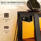 Bay TV Stand with Mount and Power Outlet, Swivel TV Stand Mount with LED Lights for 32-70 Inch TVs for Living Room, Bedroom