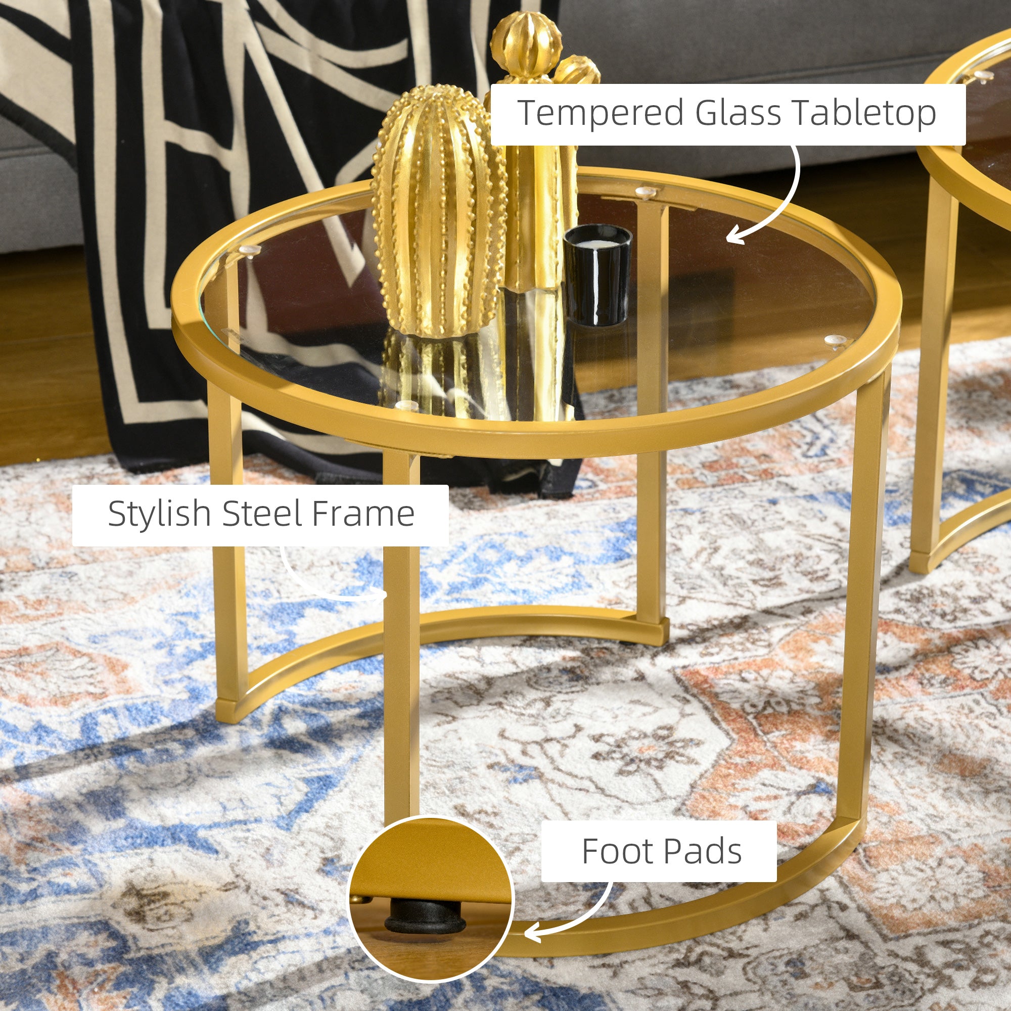 Micah Round Coffee Table Set