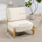 Camden Modern Accent Chair-Cream White