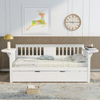 Twin Size Wooden Daybed with Twin Trundle-3 Colour Options