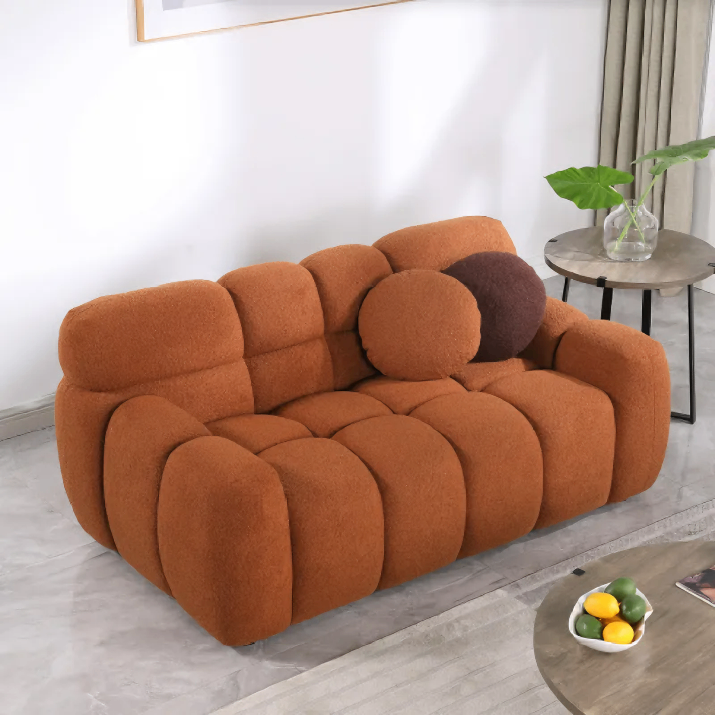LuneluX_Home – 65" Bouclé Marshmallow Sofa | U.S. Comfort Edition