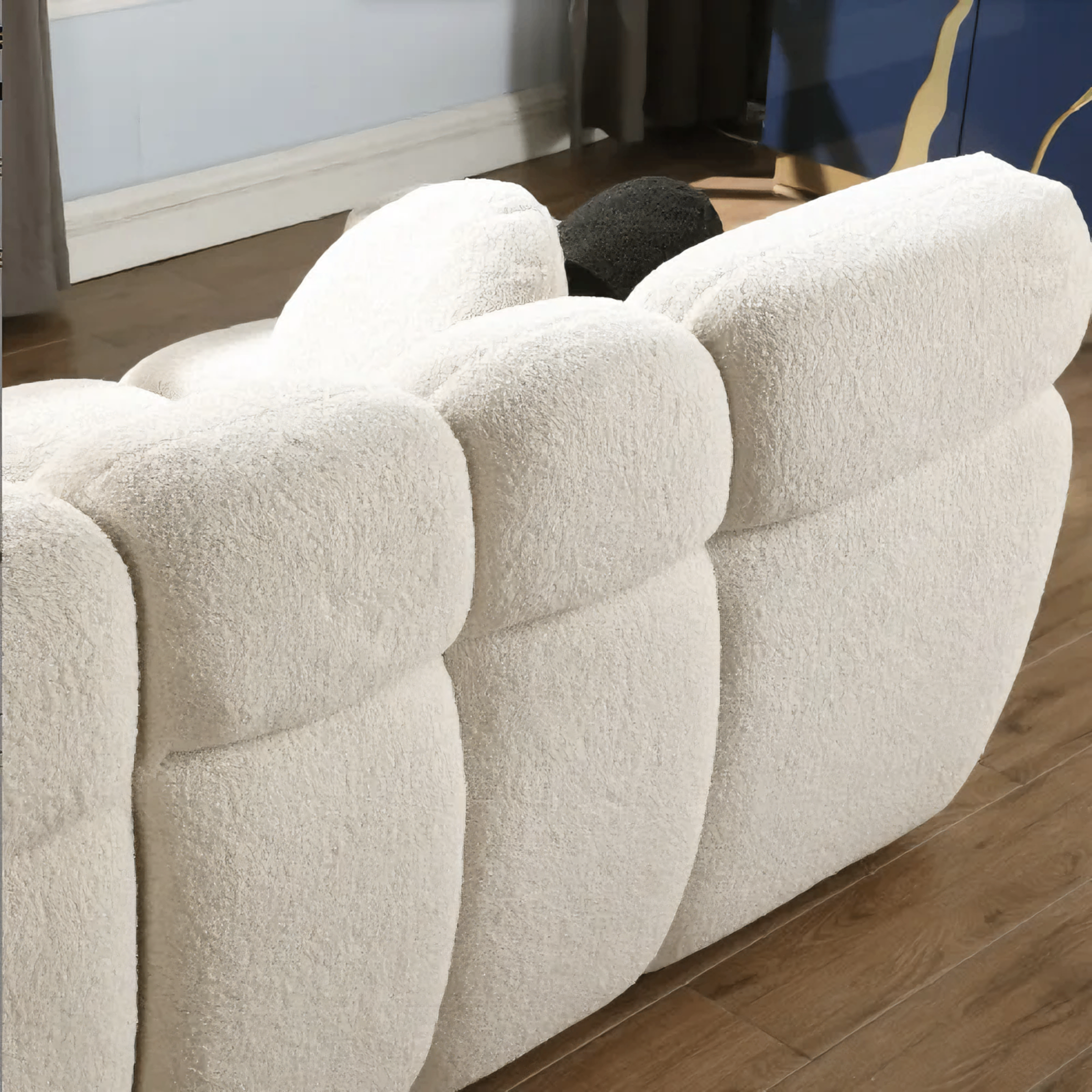 LuneluX_Home – 65" Bouclé Marshmallow Sofa | U.S. Comfort Edition