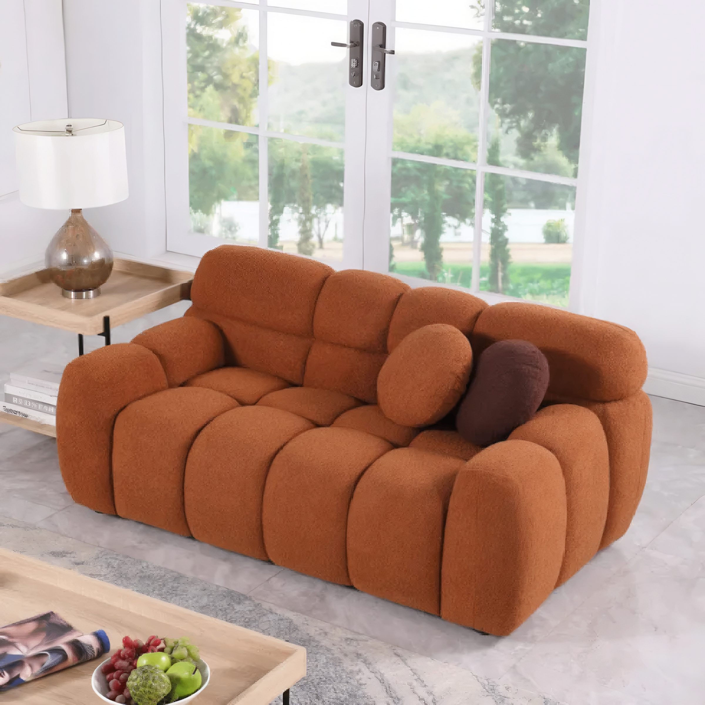LuneluX_Home – 65" Bouclé Marshmallow Sofa | U.S. Comfort Edition