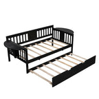 Twin Size Wooden Daybed with Twin Trundle-3 Colour Options