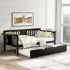Twin Size Wooden Daybed with Twin Trundle-3 Colour Options