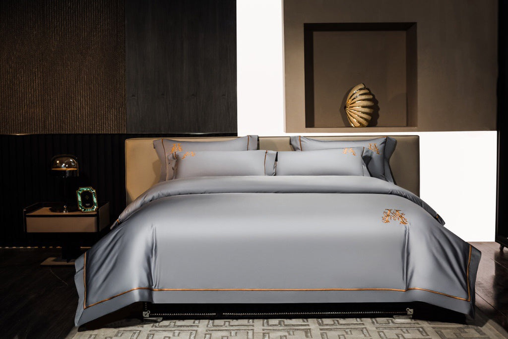 Premium Cotton Twill Bed Sheet Four‑Piece Set – INS Style Comfort & Modern Design