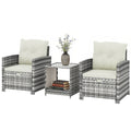Athena 5 pieces patio in Cream White