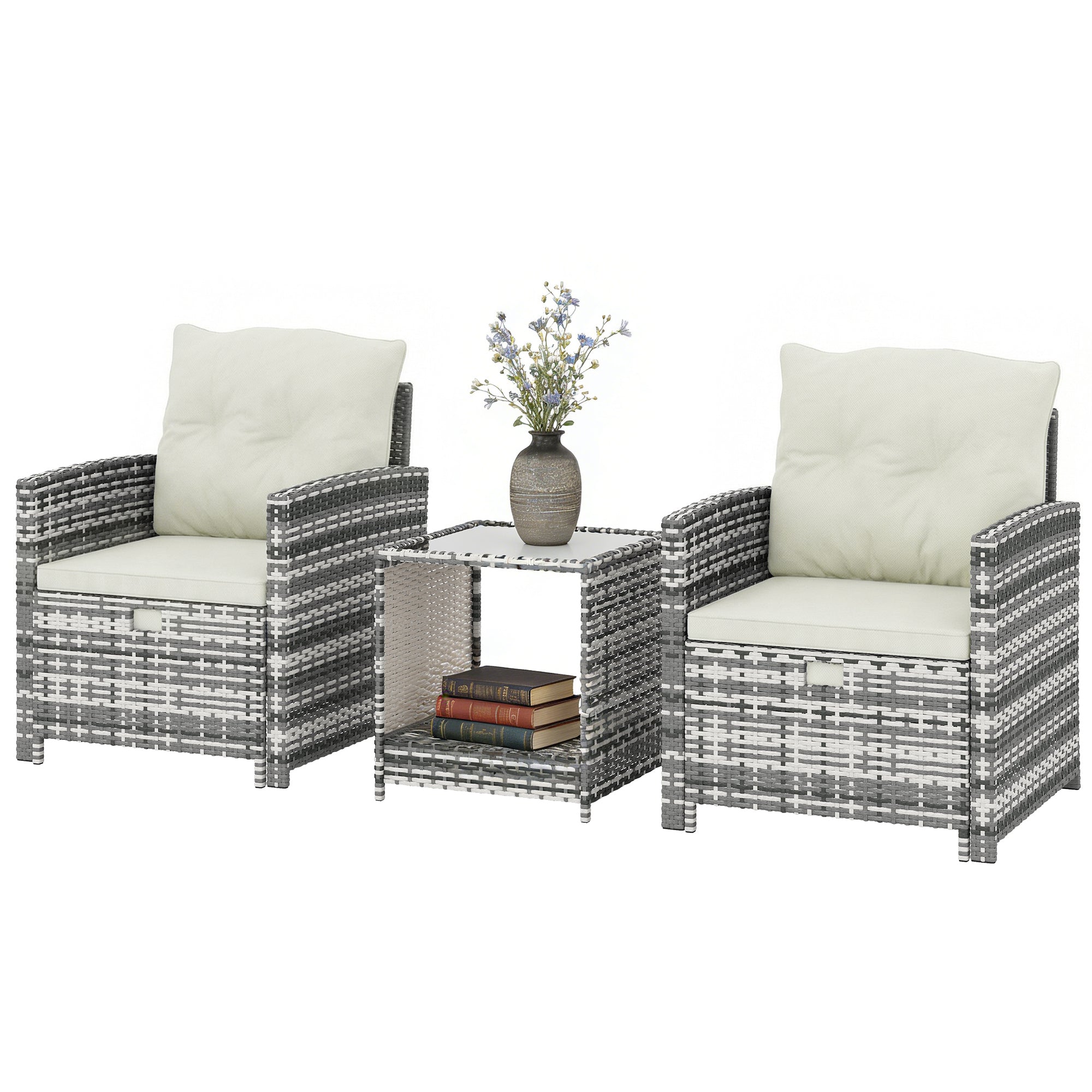 Athena 5 pieces patio in Cream White