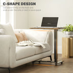 43 Inch Rolling Table Rustic Brown