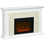 Freestanding fireplace heater with remote control and realistic flame effect