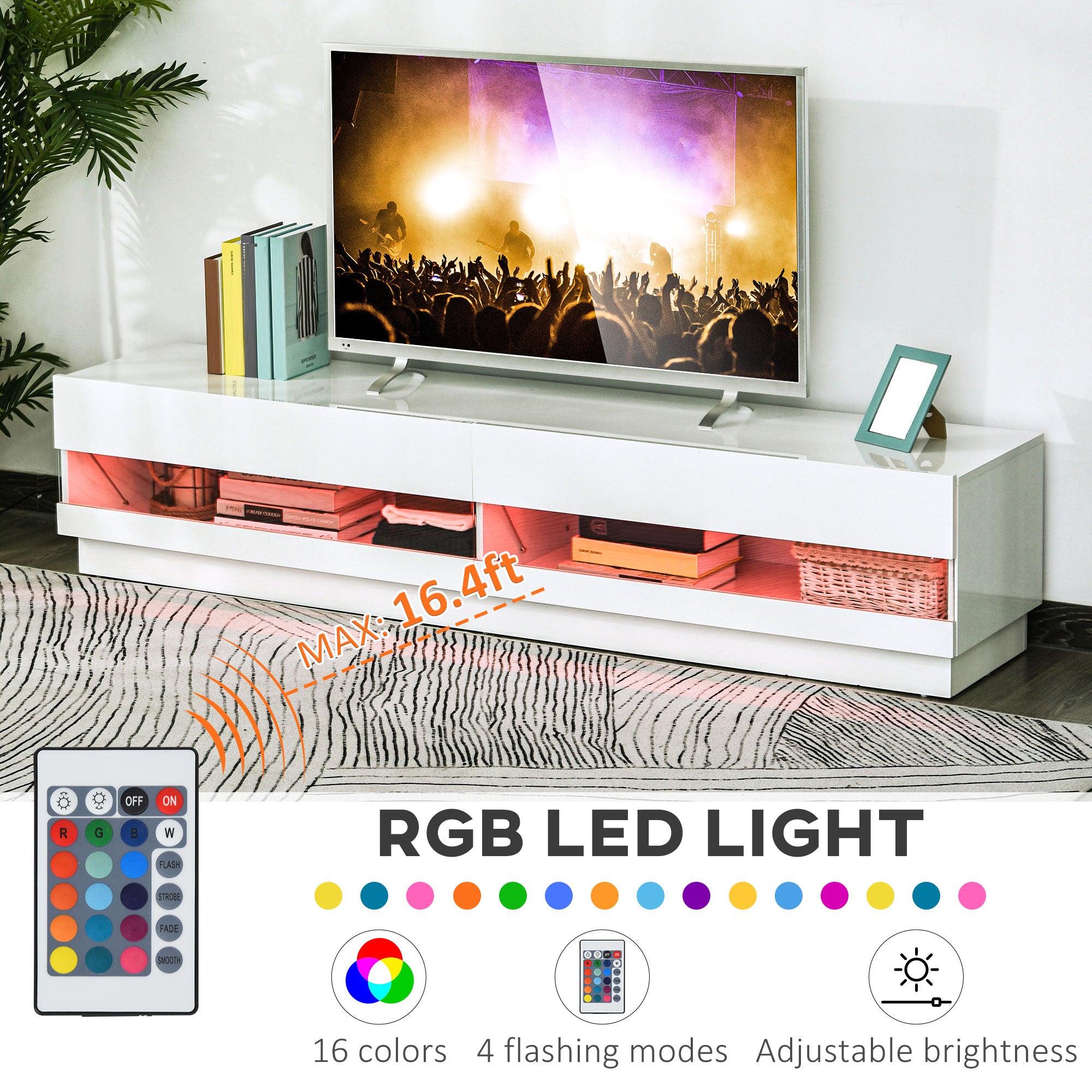 TV Cabinet with Storage for Living Room