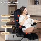 Hayden Executive Office Chair, Desk Chair with Flip-up Armrest, Diamond Fabric Computer Chair Office, Black