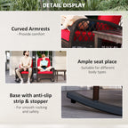 Oxlade Outdoor Rattan Wicker Rocking Chair with Thick Cushions-Set of 2-Red