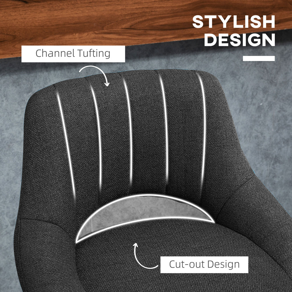 Clay Upholstered Height Adjustable Counter/Barstools with Swivel Seat-Set of 2-Black