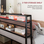 Logan Queen Size Bed Frame with LED Lights