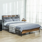 Robin Full Size Bed Frame with Charging Station